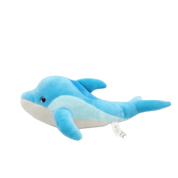 PETTING ZOO Blue Dolphin Stuffed Animal Plush‎ 12" Sealife Nautical Toy Ocean - Picture 1 of 5